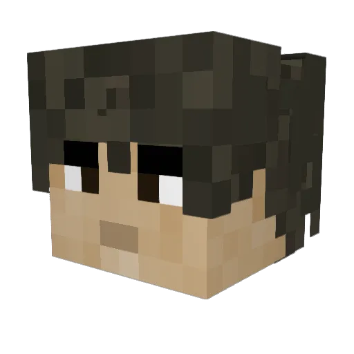 buddhaman12 Minecraft avatar head, 3D render