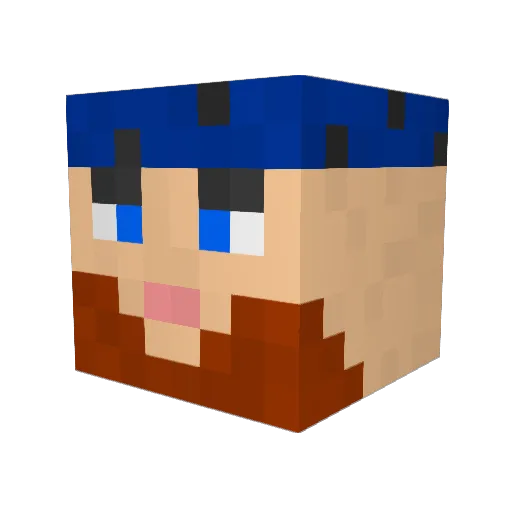 buddlylm Minecraft avatar head, 3D render