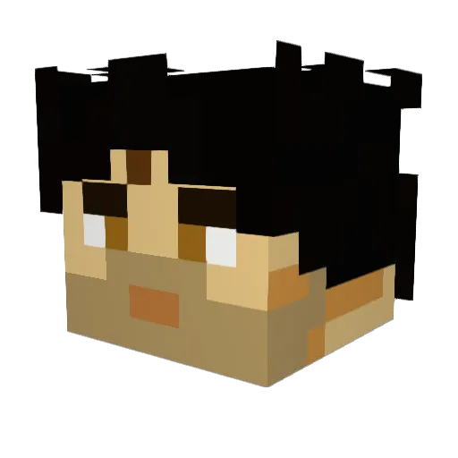 buddyarctic Minecraft avatar head, 3D render