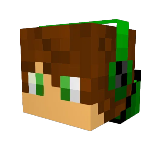 buddycx Minecraft avatar head, 3D render