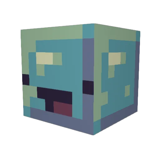 buddydes Minecraft avatar head, 3D render