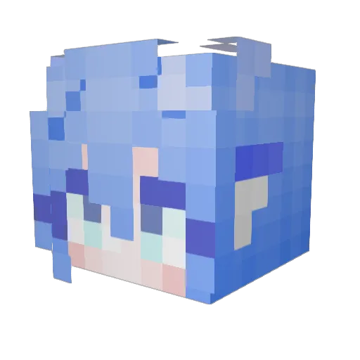 budf Minecraft avatar head, 3D render