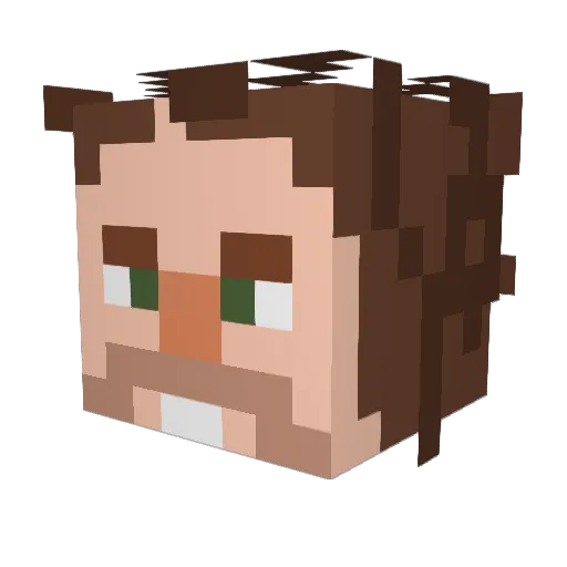 budhorse4 Minecraft avatar head, 3D render