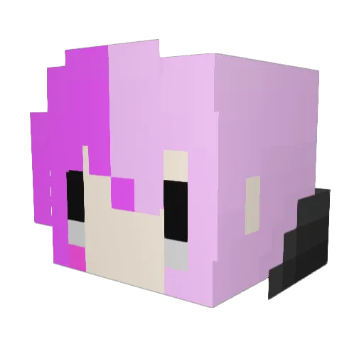 budou612 Minecraft avatar head, 3D render