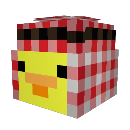 budusse2 Minecraft avatar head, 3D render