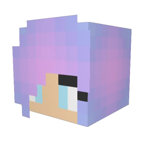 budz123 Minecraft avatar head, 3D render