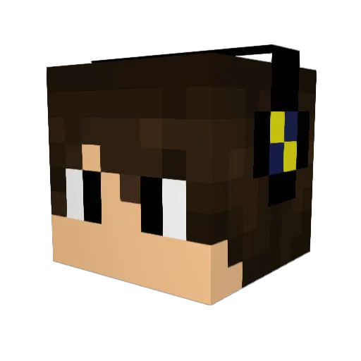 buet Minecraft avatar head, 3D render