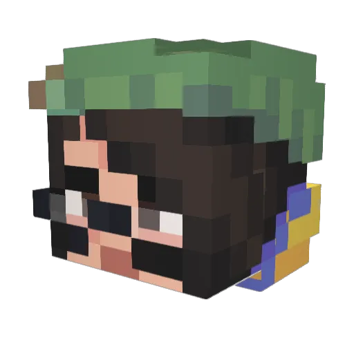 buffalovefound Minecraft avatar head, 3D render