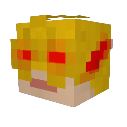 buffedice Minecraft avatar head, 3D render