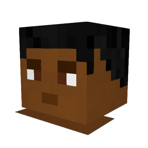 buffluciotv Minecraft avatar head, 3D render