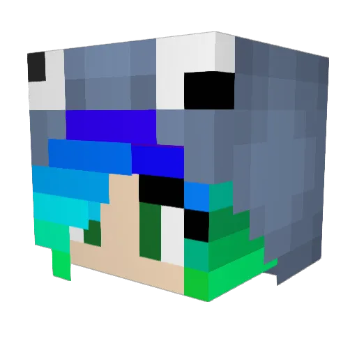 buffydragonroll Minecraft avatar head, 3D render
