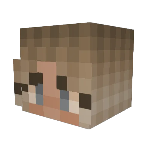 buffzeezy Minecraft avatar head, 3D render