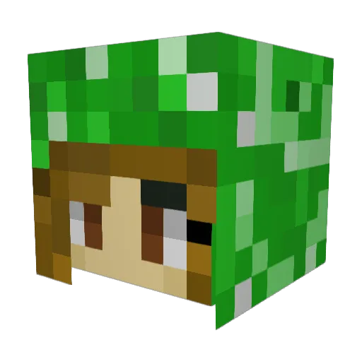 bufily Minecraft avatar head, 3D render