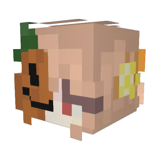 bufoog Minecraft avatar head, 3D render