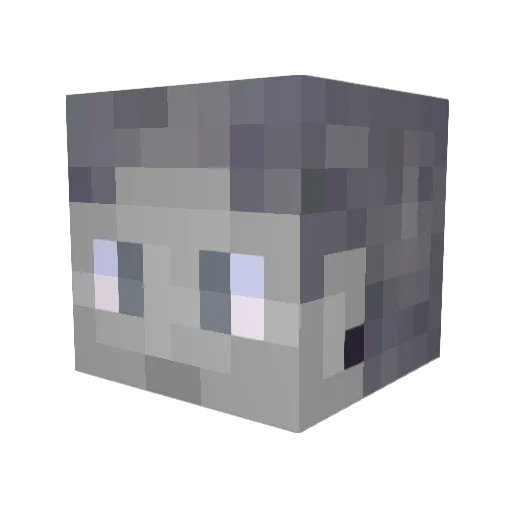 bug_kid Minecraft avatar head, 3D render