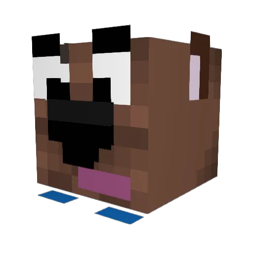 bugabooga Minecraft avatar head, 3D render