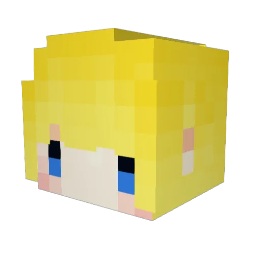 bugatti_tw Minecraft avatar head, 3D render