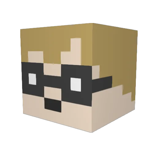bugcatchermike Minecraft avatar head, 3D render