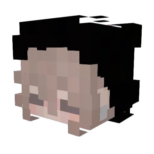 bugcel Minecraft avatar head, 3D render