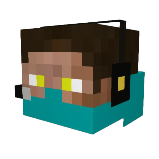 buggers02 Minecraft avatar head, 3D render