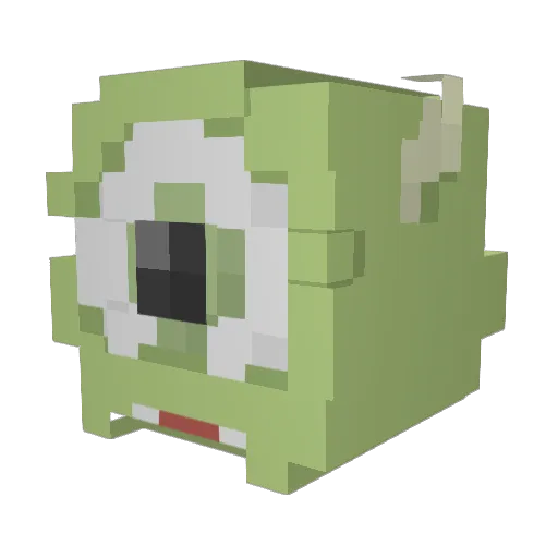 bugggyyyy Minecraft avatar head, 3D render