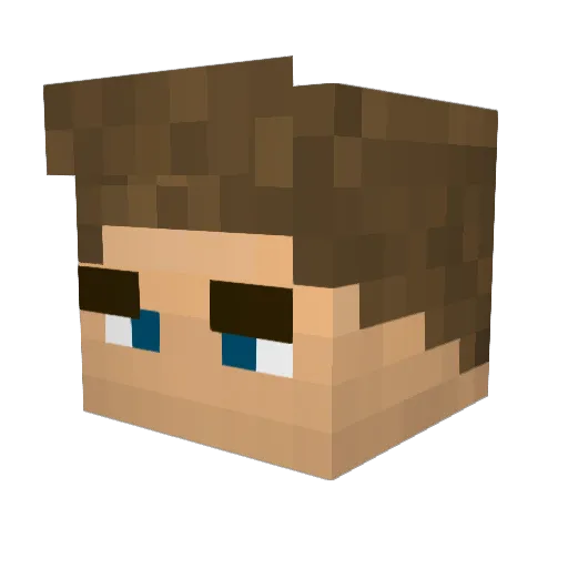 buggich Minecraft avatar head, 3D render