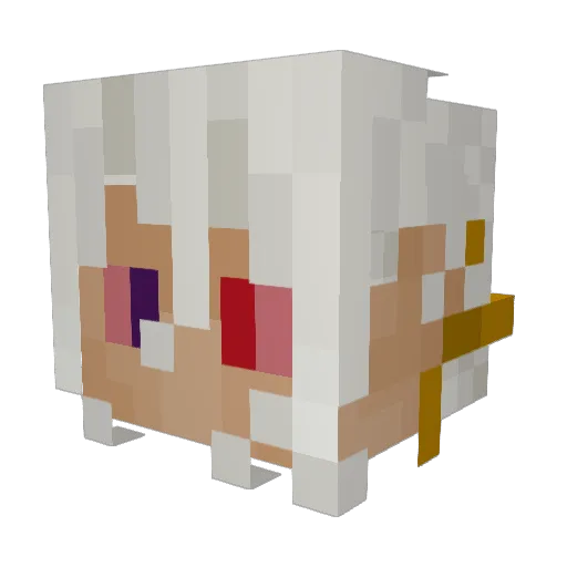 bugglug Minecraft avatar head, 3D render