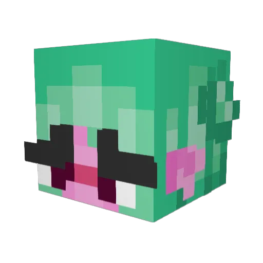 buggylot Minecraft avatar head, 3D render