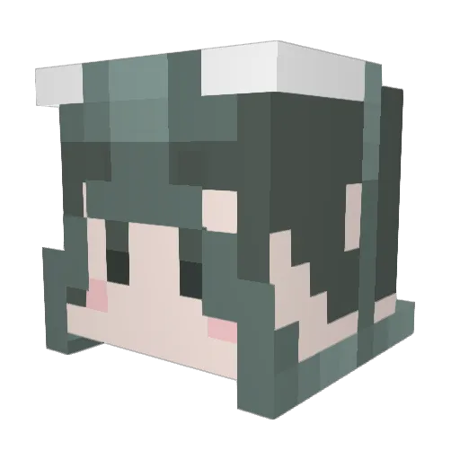 buginacxz Minecraft avatar head, 3D render