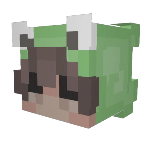 bugivision Minecraft avatar head, 3D render