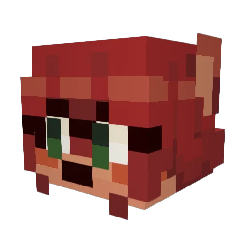 bugmoder Minecraft avatar head, 3D render