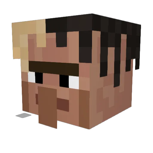 bugnar Minecraft avatar head, 3D render