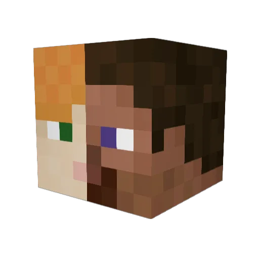 bugrobot64 Minecraft avatar head, 3D render