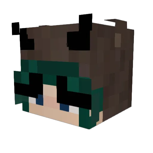 bugstew Minecraft avatar head, 3D render