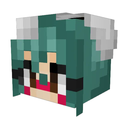 buhbinka Minecraft avatar head, 3D render