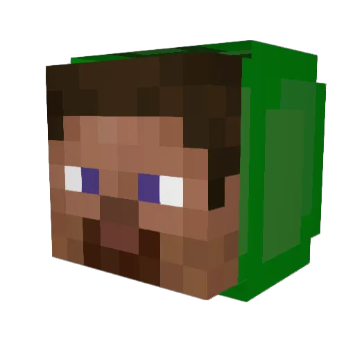 buhbree Minecraft avatar head, 3D render