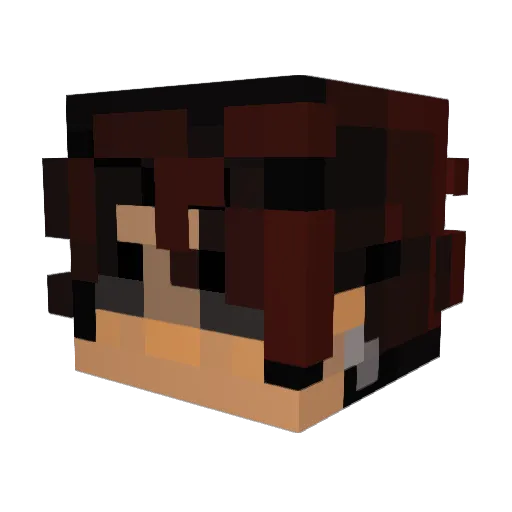 buhlue Minecraft avatar head, 3D render