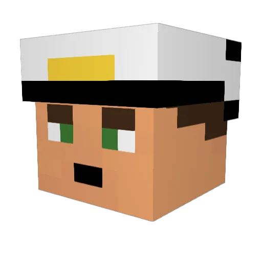 buhnaaaa Minecraft avatar head, 3D render
