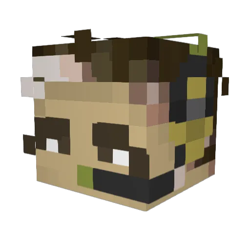 buhstyra Minecraft avatar head, 3D render