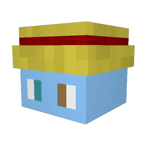 buhv Minecraft avatar head, 3D render