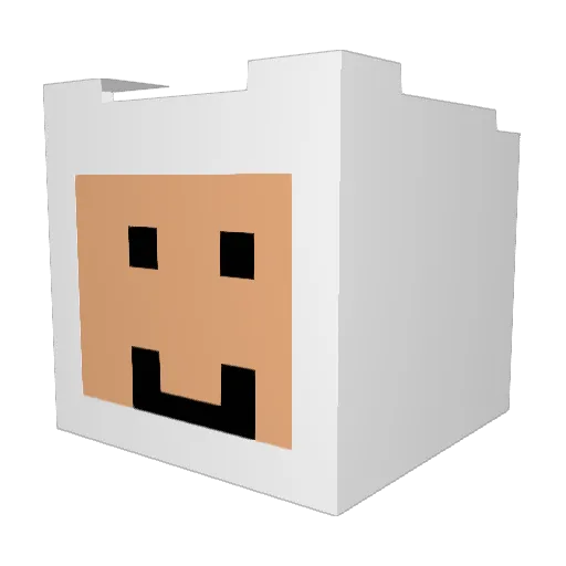 builder15a Minecraft avatar head, 3D render