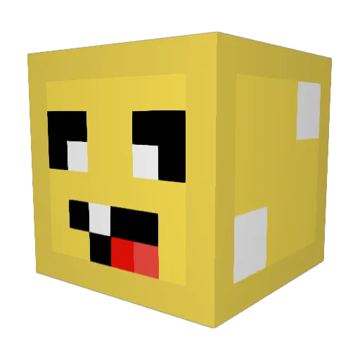 builder_223 Minecraft avatar head, 3D render