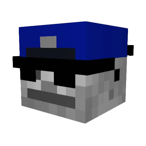 builderman_1 Minecraft avatar head, 3D render
