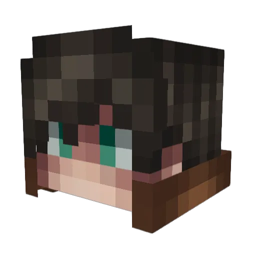 buildeurYT Minecraft avatar head, 3D render