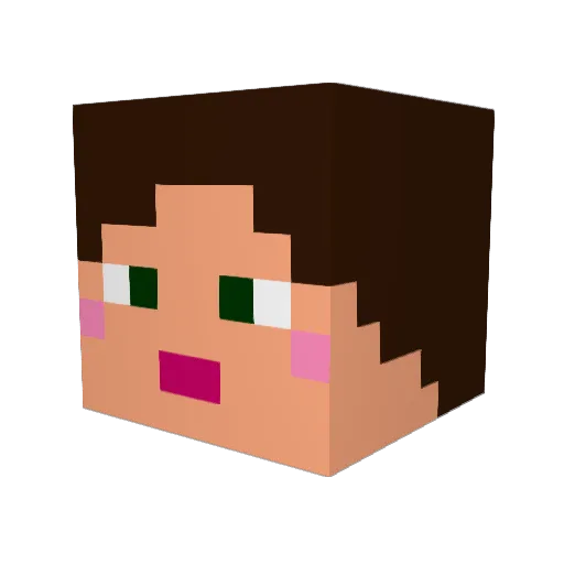 buildingbeauty Minecraft avatar head, 3D render