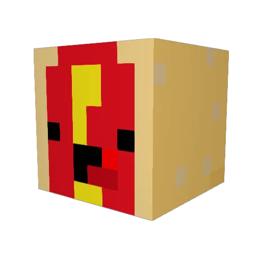 buildingonline Minecraft avatar head, 3D render