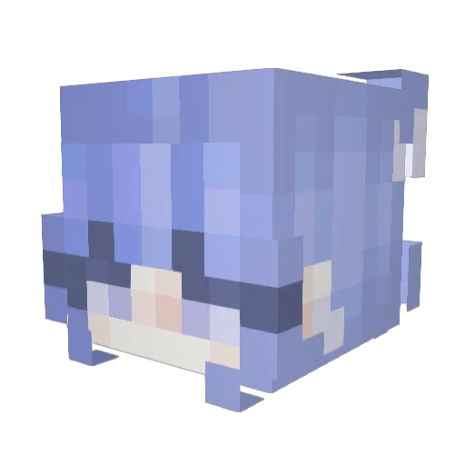 bujin_ Minecraft avatar head, 3D render