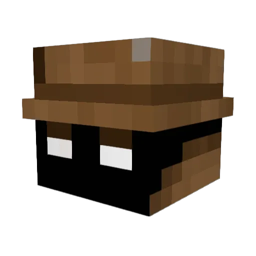 bujubuju Minecraft avatar head, 3D render