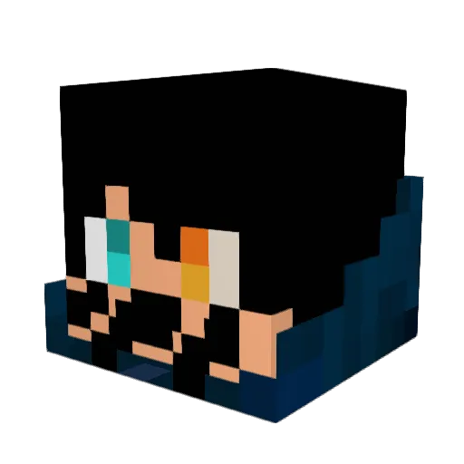bukablei Minecraft avatar head, 3D render