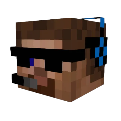 bukanvindes Minecraft avatar head, 3D render